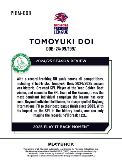 Tomoyuki Doi - 2025 PLAY-IT-BACK Moment - PIBM-008 Card